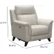 Kester Laurel Cream Leather Power Recliner with Power Headrest and USB Charging