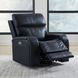 Glenwood Rainer Ocean Leather Lay Flat Power Recliner with Power Lumbar and USB Charging