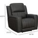 Pierce Homerun Dark Gray Leather Zero Gravity Power Recliner with Power Lumbar and USB Charging