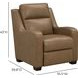 Ayden Hillwood Toffee Leather Power Recliner with Power Headrest and Power Lumbar