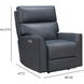 Marah Santa Fe Ocean Leather Triple Power Recliner with USB Charging