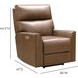 Marah Cashmere Taupe Leather Triple Power Recliner with USB Charging