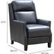 Ledger Santa Fe Ocean Leather Power Recliner with Power Headrest and USB Charging