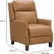 Ledger Santa Fe Brandy Leather Power Recliner with Power Headrest and USB Charging