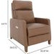 James Dobbs Saddle Leather Zero Gravity Power Recliner with Power Lumbar and USB Charging