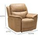 Kaden Elliott Taupe Leather Power Recliner with Power Lumbar and USB Charging