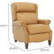 Philadelphia Santa Fe Brandy Leather Triple Power Recliner with USB Charging and Nailhead Trim