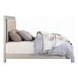 Sliverfluff Silver and Champagne Queen Upholstered Panel Bed with LED