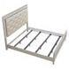 Sliverfluff Silver and Champagne King Upholstered Panel Bed with LED