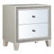 Sliverfluff Silver and Champagne 2 Drawer Nightstand