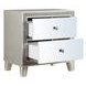Sliverfluff Silver and Champagne 2 Drawer Nightstand
