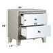 Sliverfluff Silver and Champagne 2 Drawer Nightstand