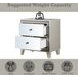 Sliverfluff Silver and Champagne 2 Drawer Nightstand