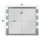 Sliverfluff Silver and Champagne Rectangular Dresser Mirror with LED