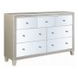 Sliverfluff Silver and Champagne 7 Drawer Dresser
