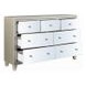 Sliverfluff Silver and Champagne 7 Drawer Dresser