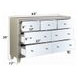 Sliverfluff Silver and Champagne 7 Drawer Dresser