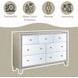Sliverfluff Silver and Champagne 7 Drawer Dresser