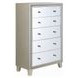 Sliverfluff Silver and Champagne 5 Drawer Chest
