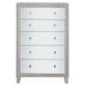 Sliverfluff Silver and Champagne 5 Drawer Chest