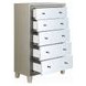Sliverfluff Silver and Champagne 5 Drawer Chest