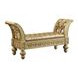 Seville Gold Upholstered 66" Bed Bench with Nailhead Trim