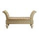 Seville Gold Upholstered 66" Bed Bench with Nailhead Trim