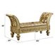 Seville Gold Upholstered 66" Bed Bench with Nailhead Trim