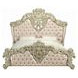 Vatican Light Gold and Champagne Silver Upholstered Panel Bedroom Set