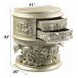 Vatican Champagne Silver 2 Drawer Nightstand