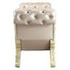 Vatican Light Gold Upholstered 75" Accent Bench with Nailhead Trim