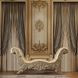 Vatican Light Gold Upholstered 75" Accent Bench with Nailhead Trim