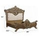 Constantine Light Gold and Brown King Upholstered Panel Bed