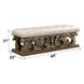 Constantine Light Gold Upholstered 64" Bed Bench with Nailhead Trim
