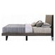 Valdemar Brown Fabric and Weathered Gray Upholstered Bedroom Set