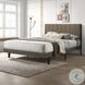 Valdemar Brown Fabric and Weathered Gray Upholstered Bedroom Set