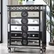 Varian II Black and Silver 5 Drawer Chest