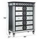 Varian II Black and Silver 5 Drawer Chest