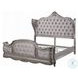 Ariadne Velvet and Antique Platinum Eastern King Upholstered Bed