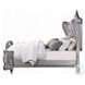 Ariadne Velvet and Antique Platinum Eastern King Upholstered Bed