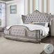 Ariadne Velvet and Antique Platinum Upholstered Bedroom Set