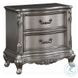 Ariadne Antique Platinum 2 Drawer Nightstand