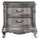 Ariadne Antique Platinum 2 Drawer Nightstand