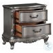 Ariadne Antique Platinum 2 Drawer Nightstand