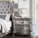 Ariadne Antique Platinum 2 Drawer Nightstand