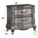 Ariadne Antique Platinum 2 Drawer Nightstand