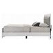 Casilda Gray Synthetic Leather and White Queen Upholstered Bed with LED Lighting