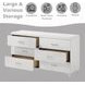 Casilda White 6 Drawer Dresser