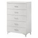 Casilda White 5 Drawer Chest