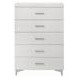 Casilda White 5 Drawer Chest